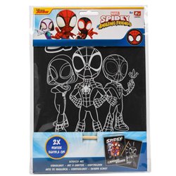 Set papeleria Scratch Art Spiderman Marvel