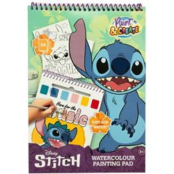 Libro acuarelas Stitch Disney