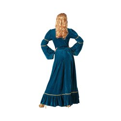 DISFRAZ REINA MEDIEVAL VESTIDO AZUL MUJER ADULTO