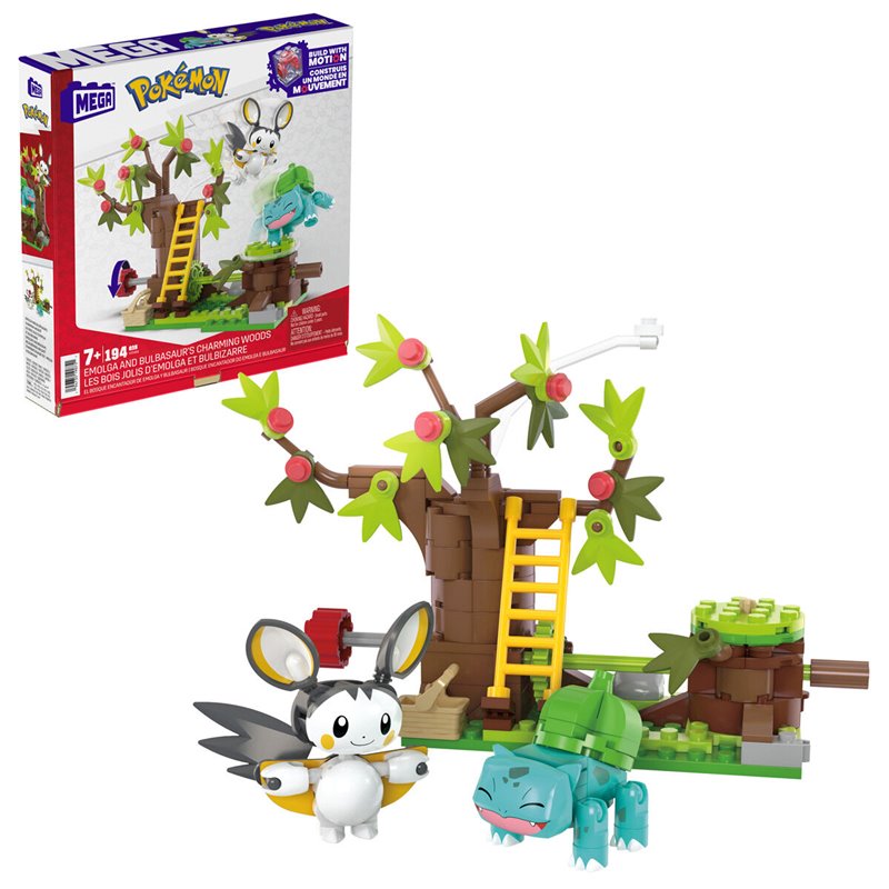 MEGA Construx Emolga & Bulbasaur en el Bosque Encantador Pokemon