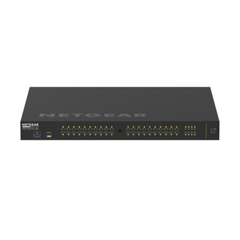 Kramer Electronics M4250-40G8F-PoE+ (GSM4248P) Gestionado Gigabit Ethernet (10/100/1000) Energía sobre Ethernet (PoE) 1U Negro