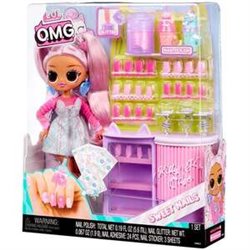 MUÑECA L.O.L. SURPRISE OMG SWEET NAILS EN EL CAFÉ DE KITTY K  31.75X21.92X26.27 CM