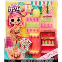 MUÑECA L.O.L. SURPRISE OMG SWEET NAILS CON TIENDA DE FRUTAS PINKY POPS  31.75X21.92X26.27 CM