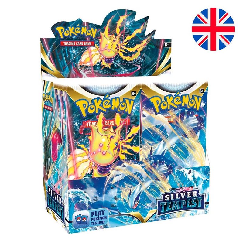 Sobre juego cartas coleccionables Silver Tempest Sword & Shield Pokemon ingles surtido