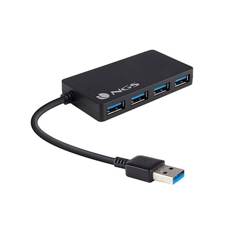 HUB 4 PUERTOS USB 3.0 NGS iHUB3.0 NEGRO