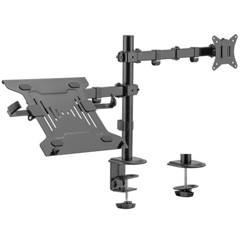 EWENT SOPORTE DE MONITOR HASTA 34” CARGA MÁXIMA 9KG. CON SOPORTE PARA PORTÁTIL