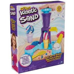 MÁQUINA DE HELADOS KINETIC SAND. INCLUYE 396 G DE ARENA (AZUL,ROSA Y BLANCA) 22,9X6,6X27,9 CM