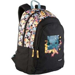 MOCHILA PRIMARIA MINECRAFT PIXEL ADAPTALBE A CARRO 44X30X20 CM