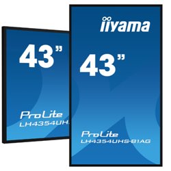 iiyama LH4375UHS-B1AG pantalla de señalización 108 cm (42.5") LCD 500 cd / m² 4K Ultra HD Procesador incorporado Android 8.0 18/