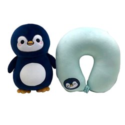 Almohada viaje + peluche Swapseazzz Pinguino Adoramals