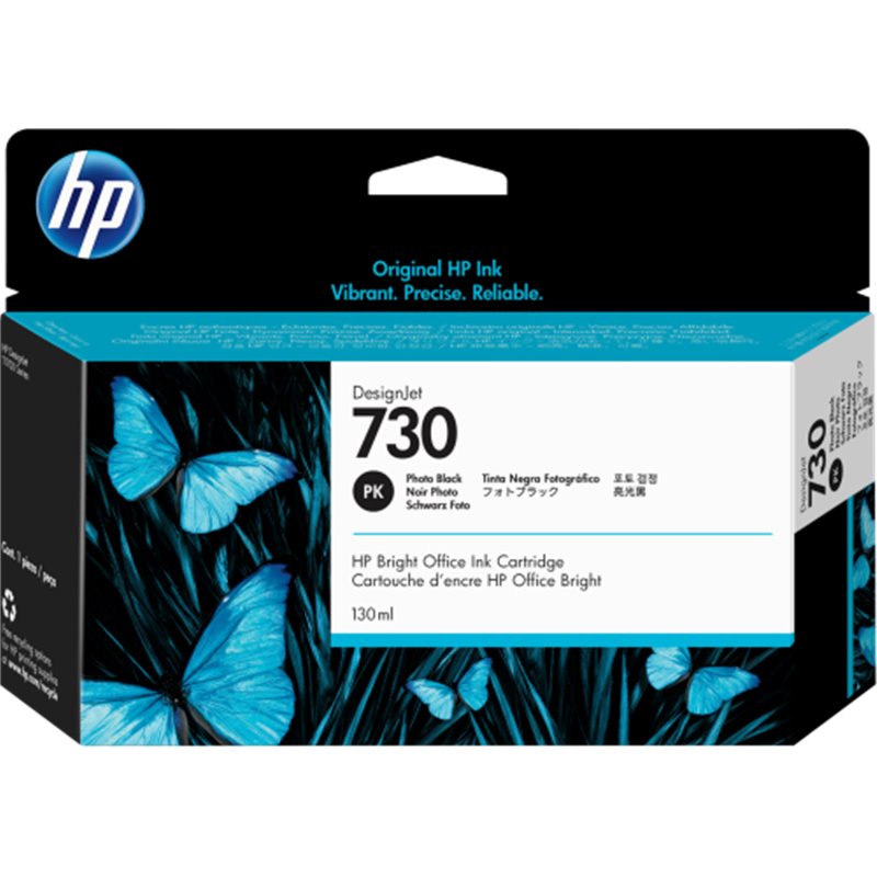 HP Cartucho de tinta DesignJet 730 negro fotográfico de 130 ml