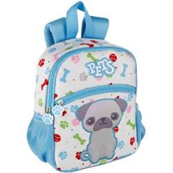 MOCHILA INFANTIL PETS BULL DOG. 26 X 21 X 9 CM.