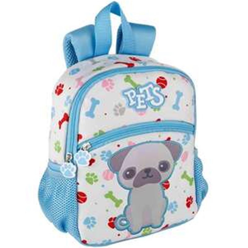 MOCHILA INFANTIL PETS BULL DOG. 26 X 21 X 9 CM.