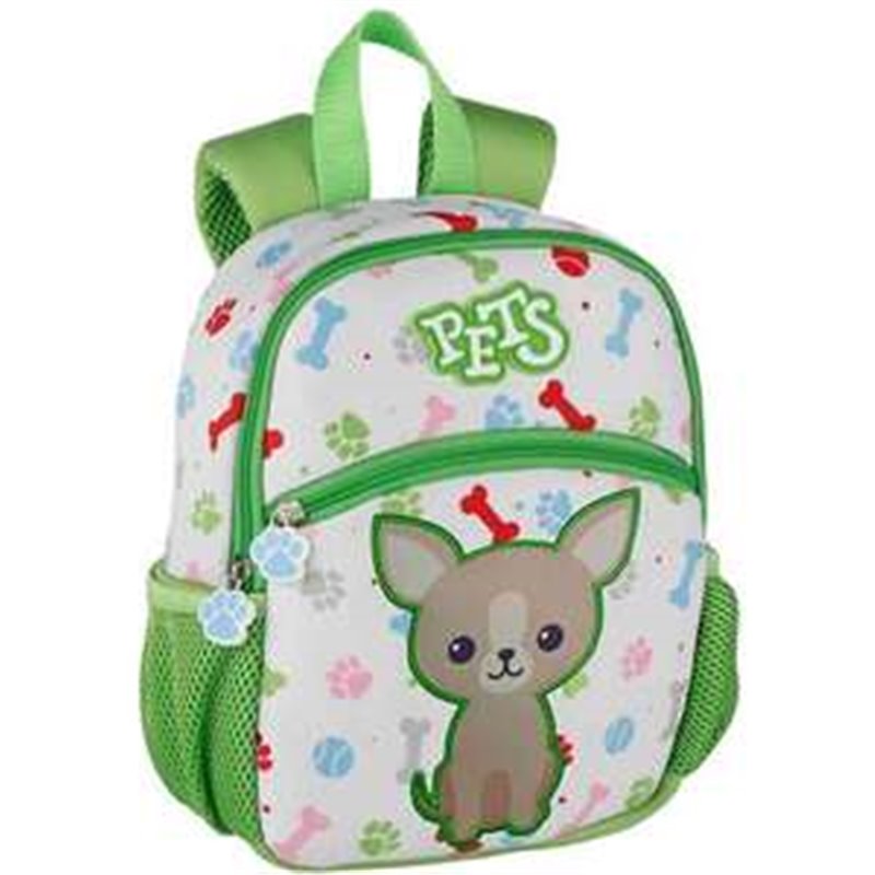 MOCHILA INFANTIL PETS CHIHUAHUA. 26 X 21 X 9 CM.