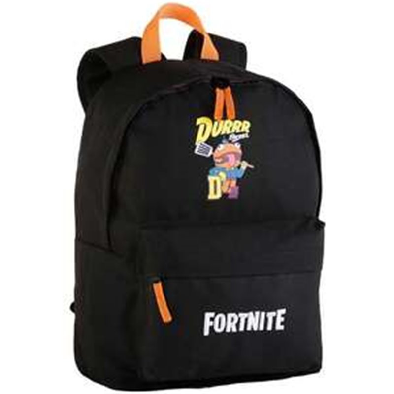 MOCHILA FORTNITE DURRR  AMERICANO ADAPTABLE A CARRO, ESPALDERA ACOLCHADA. 42 X 31 X 13.5 CM.