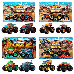 Blister 2 coches Demolicion Monster Trucks Hot Wheels surtido