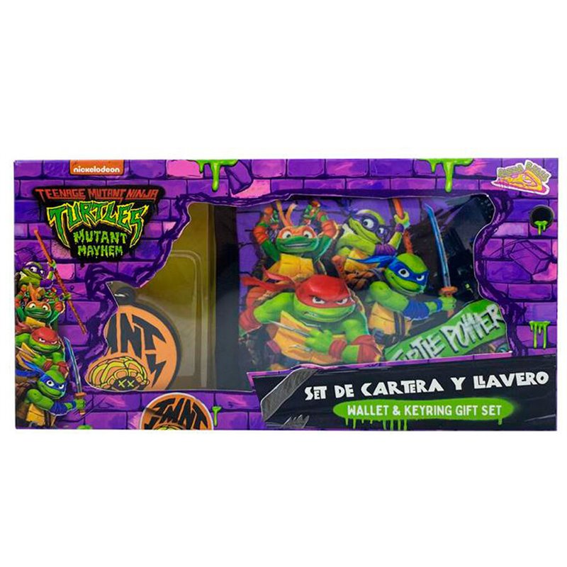 Blister cartera + llavero Mutant Mayhem Tortugas Ninja