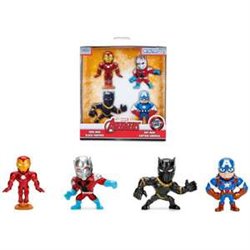 CONJUNTO DE  4 FIGURAS DE METAL AVENGERS 7 CM.