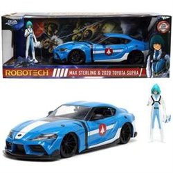 COCHE DE METAL ROBOTECH MAX STERLING 2020 TOYOTA SUPRA 1:24 INCLUYE FIGURA MAX STERLING