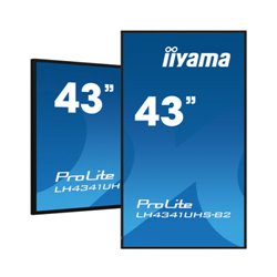 iiyama LH4341UHS-B2 pantalla de señalización 108 cm (42.5") LCD 500 cd / m² 4K Ultra HD Procesador incorporado Android 8.0 18/7