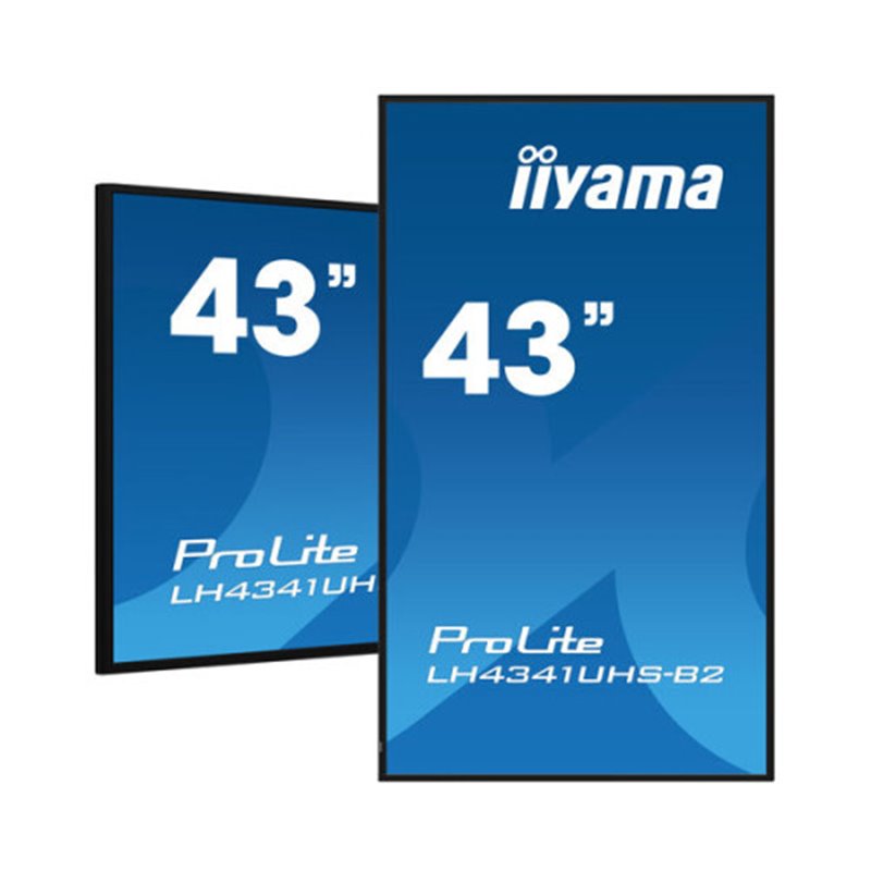 iiyama LH4341UHS-B2 pantalla de señalización 108 cm (42.5") LCD 500 cd / m² 4K Ultra HD Procesador incorporado Android 8.0 18/7