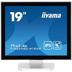 iiyama ProLite T1932MSC-W1SAG pantalla para PC 48,3 cm (19") 1280 x 1024 Pixeles Full HD LED Pantalla táctil Mesa Blanco