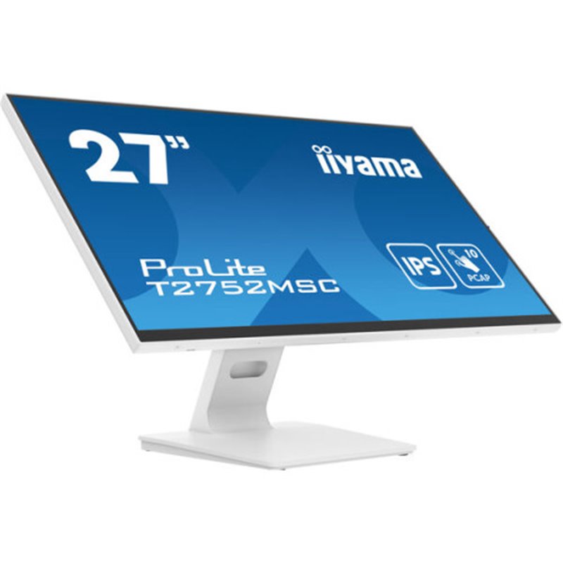 iiyama ProLite T2752MSC-W1 pantalla para PC 68,6 cm (27") 1920 x 1080 Pixeles Full HD LED Pantalla táctil Blanco