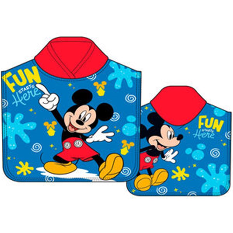 PONCHO TOALLA MICKEY DISNEY MICROFIBRA