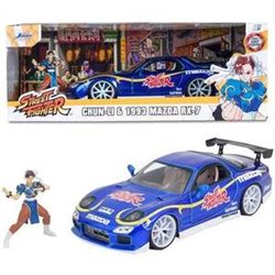 COCHE STREET FIGHTER II CHUN-LI 1993 MAZDA RX-7 ESCALA 1:24. INCLUYE FIGURA