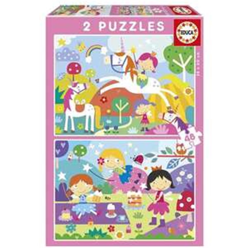 PUZZLE 2X48 PIEZAS MUNDO DE FANTASÍA