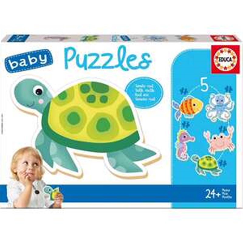 BABY PUZZLES ANIMALES ACUÁTICOS CONTIENE 5 PUZZLES