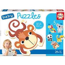 BABY PUZZLES FAUNA SALVAJE CONTIENE 5 PUZZLES