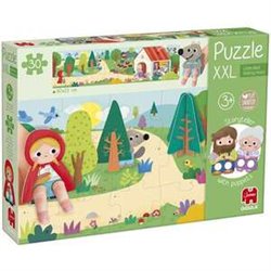 PUZZLE XXL CAPERUCITA ROJA. CONBINA DOS CONCEPTOS EN UNO PUZZLE PARA CONSTRUIR Y CUENTO PARA LEER.