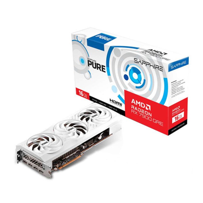 VGA SAPPHIRE PURE RADEON RX 7900 GRE GAMING OC,AMD,RX7900GRE,16GB,GDDR6,256BIT,2HDMI+2DP (3 VENTILADORES)