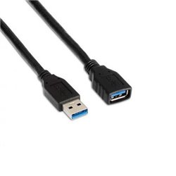 CABLE EXTENSOR USB(A) 3.0 A USB(A) 3.0 AISENS 1M NEGRO