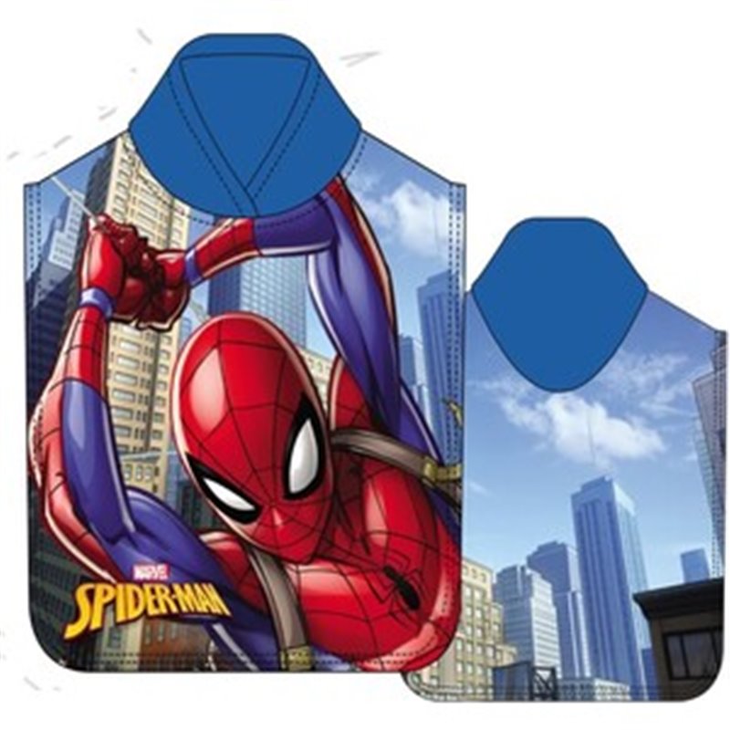 PONCHO TOALLA SPIDERMAN 55X110 CM