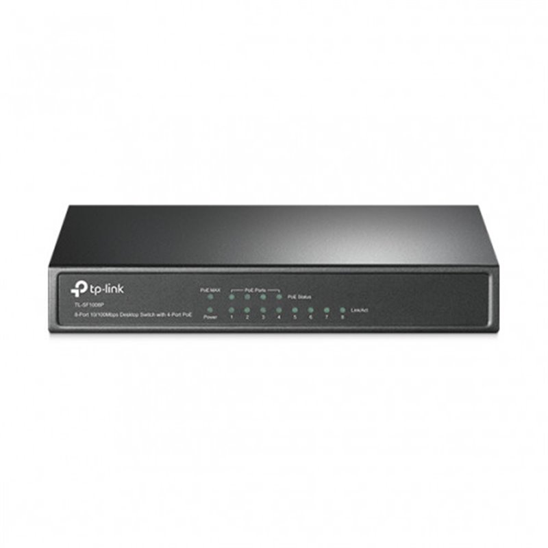 TP-LINK TL-SF1008P No administrado Fast Ethernet (10/100) Energía sobre Ethernet (PoE) Negro