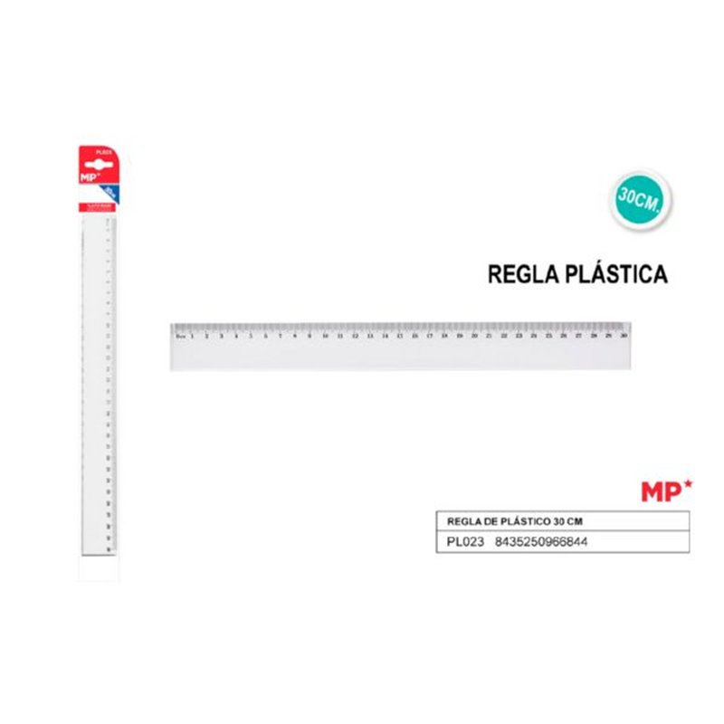 REGLA DE PLASTICO 30CM