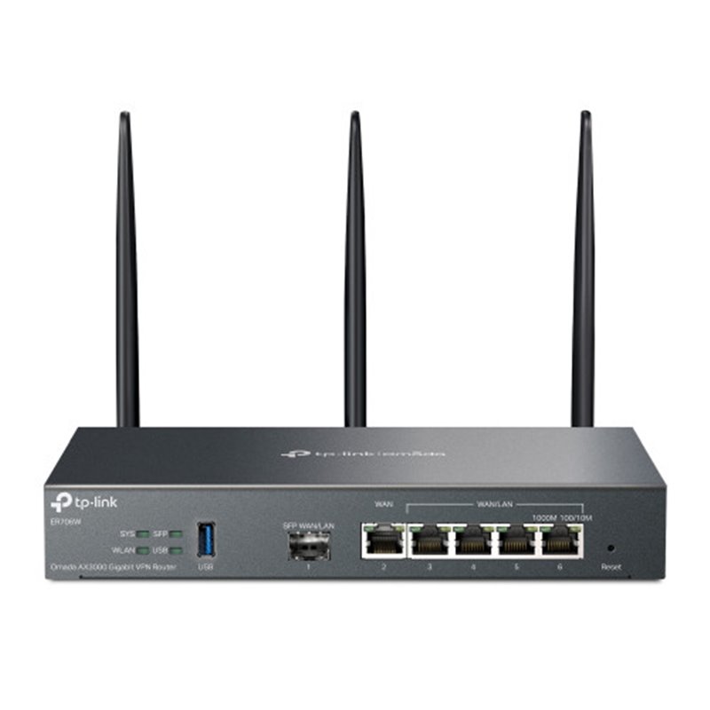 TP-Link Omada ER706W router inalámbrico Gigabit Ethernet Doble banda (2,4 GHz / 5 GHz) Negro