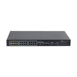 (DH-LR2226-24ET-360-V2) DAHUA SWITCH L2 EPOE GESTIONABLE 24 PUERTOS 10/100 (8 EPOE/EOC + 16 POE) + 2 UPLINK COMBO GIGABIT/SFP