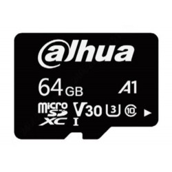 DAHUA MICROSD 64GB, ENTRY LEVEL VIDEO SURVEILLANCE MICROSD CARD, READ SPEED UP TO 100 MB/S, WRITE SPEED UP TO 40 MB/S, SPEED CLA