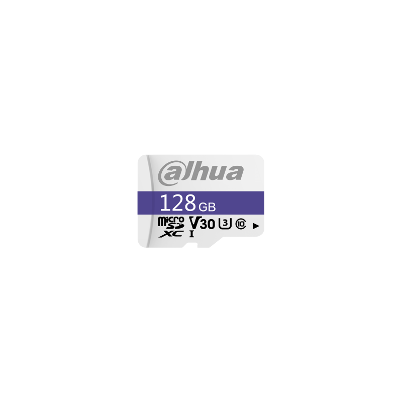 DAHUA MICROSD 128GB MICROSD CARD, READ SPEED UP TO 95 MB/S, WRITE SPEED UP TO 38 MB/S, SPEED CLASS C10, U3, V30, TBW 80TB (DHI-T