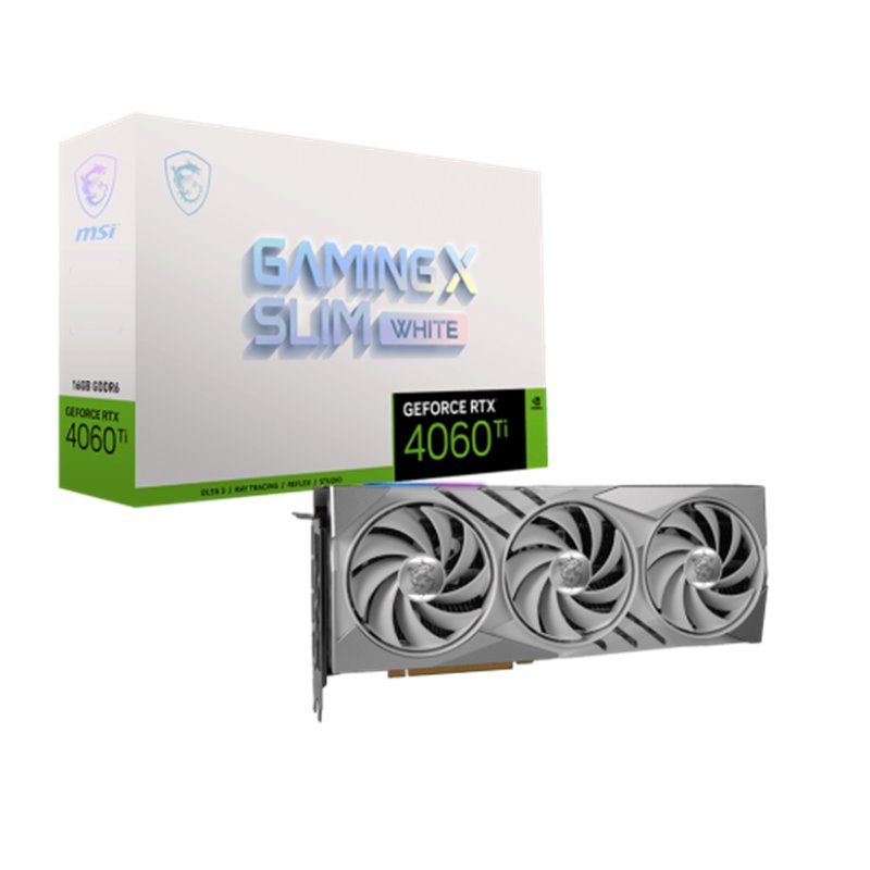 MSI GeForce RTX 4060 Ti GAMING X SLIM WHITE 16G NVIDIA 16 GB GDDR6