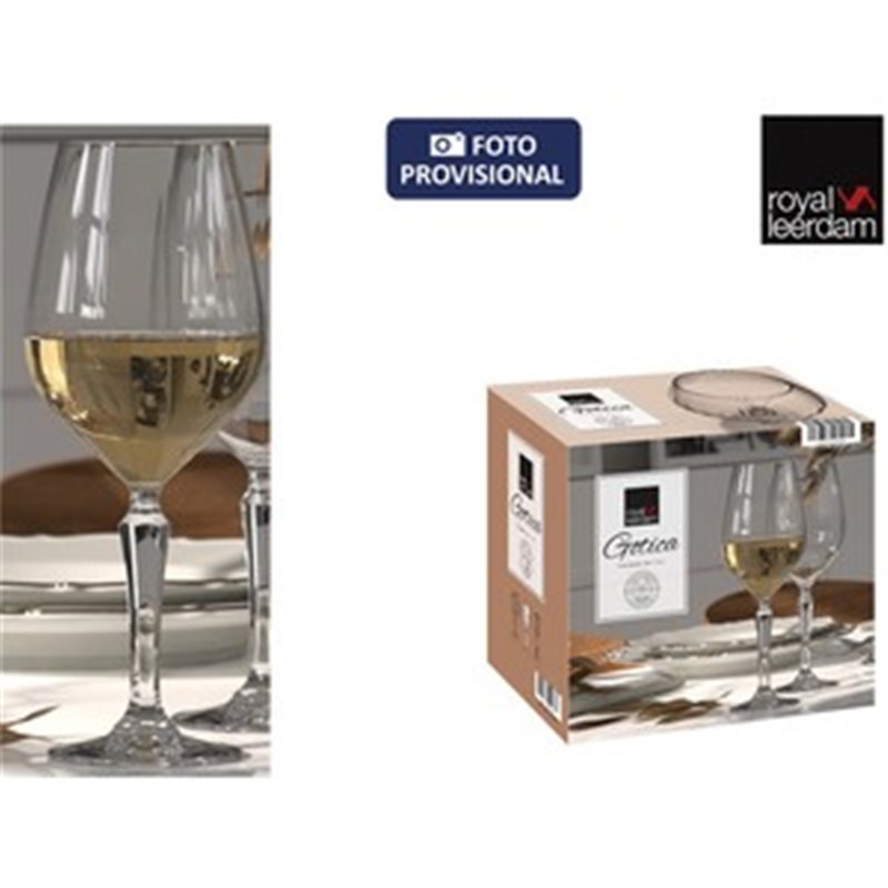 P24 SET 6 COPAS VINO 50CL GOTICA