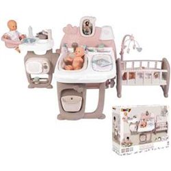 CASA DE LOS BEBÉS BABY NURSE CON 3 AREAS DE JUEGOS PARA MUÑECOS DE HASTA 42CM. 149X71X71CM