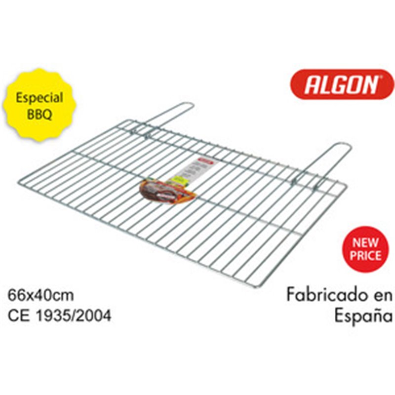 PARRILLA BARBACOA 66X40CM SIMPLE ZINCADA ALGON