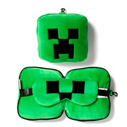 Almohada viaje antifaz Creeper Minecraft Relaxeazzz