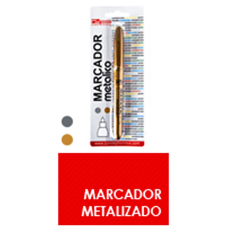 BOLIGRAFO MARCADOR METALICO  ORO/PLATA 2-3mm SURT.