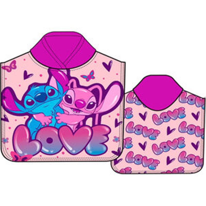 PONCHO TOALLA STITCH DISNEY MICROFIBRA