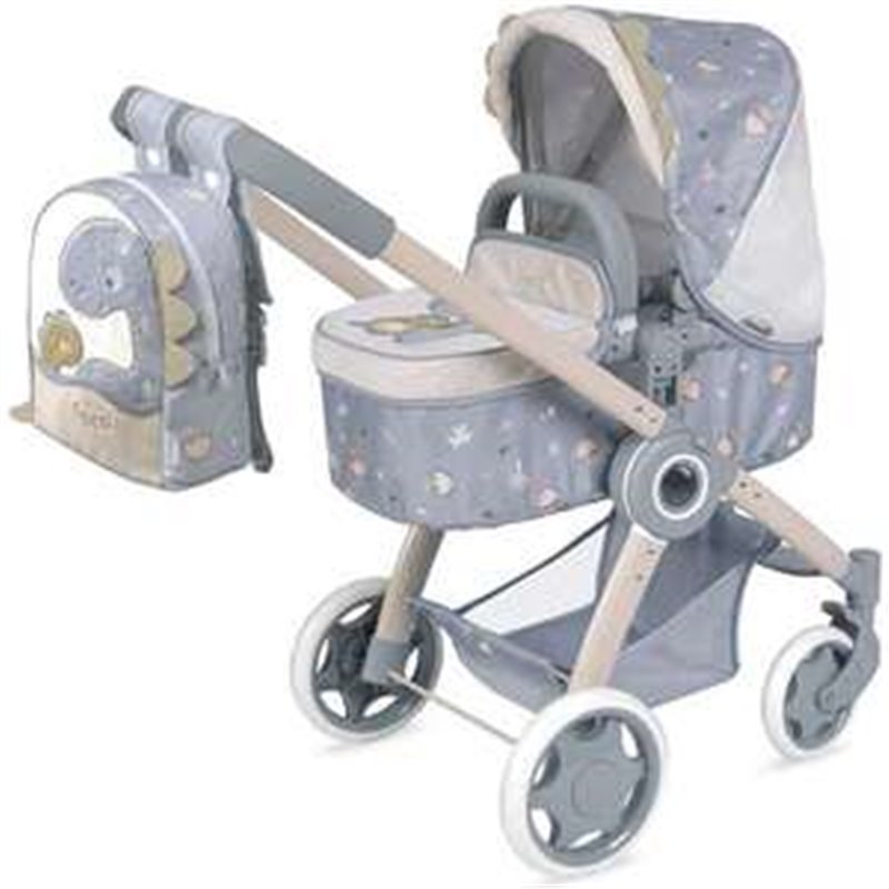 COCHE DE MUÑECA 3X1 PLEGABLE COCO CON MOCHILA PARA MUÑECAS DE HASTA 48 CM 41X62X70 CM